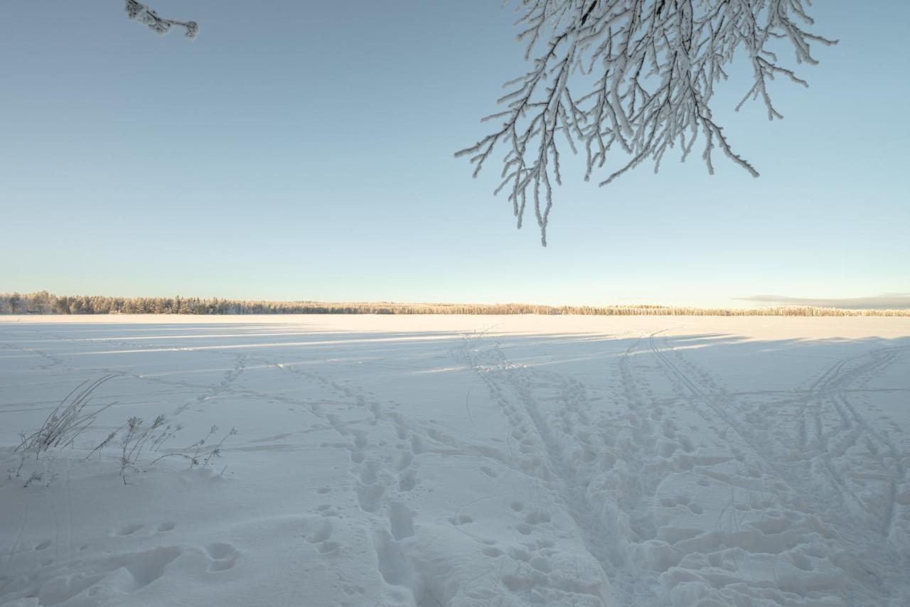 Laehderinne - 2 Bedroom Log Cabin, Private Beach, Wifi & Sauna Puolanka 외부 사진